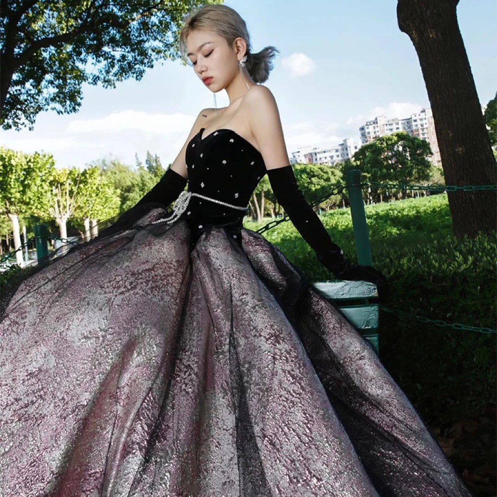 Ÿ   巹 a   ü 尩    Strapless  Ƽ  Ƽ  Vestido De Festa